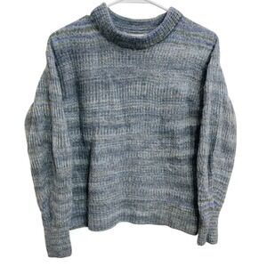Everlane‎ Alpaca Crew Sweater XS Blue Fuzzy Lightweight Knit Cozycore Scandi